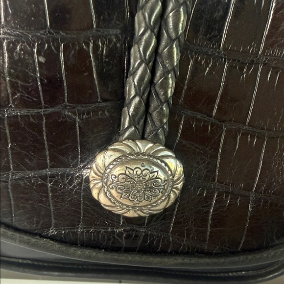 BRIGHTON Black Croc-Embossed Women's Bag - Picture 3 of 11